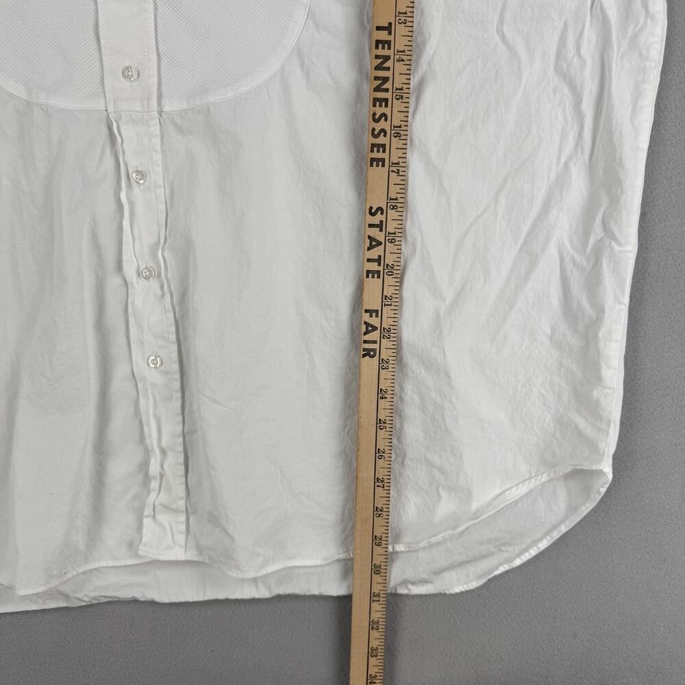 Frank & Eileen Shirt Womens XL White Victoria Bib Front Tunic Button Up Italy - Picture 6 of 8